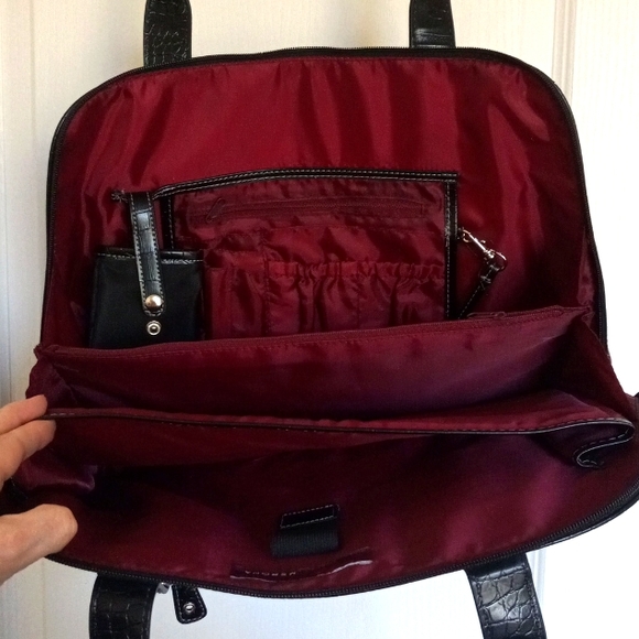 Merona large black animal print purse. - Picture 4 of 11